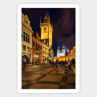 Prague at night Sticker